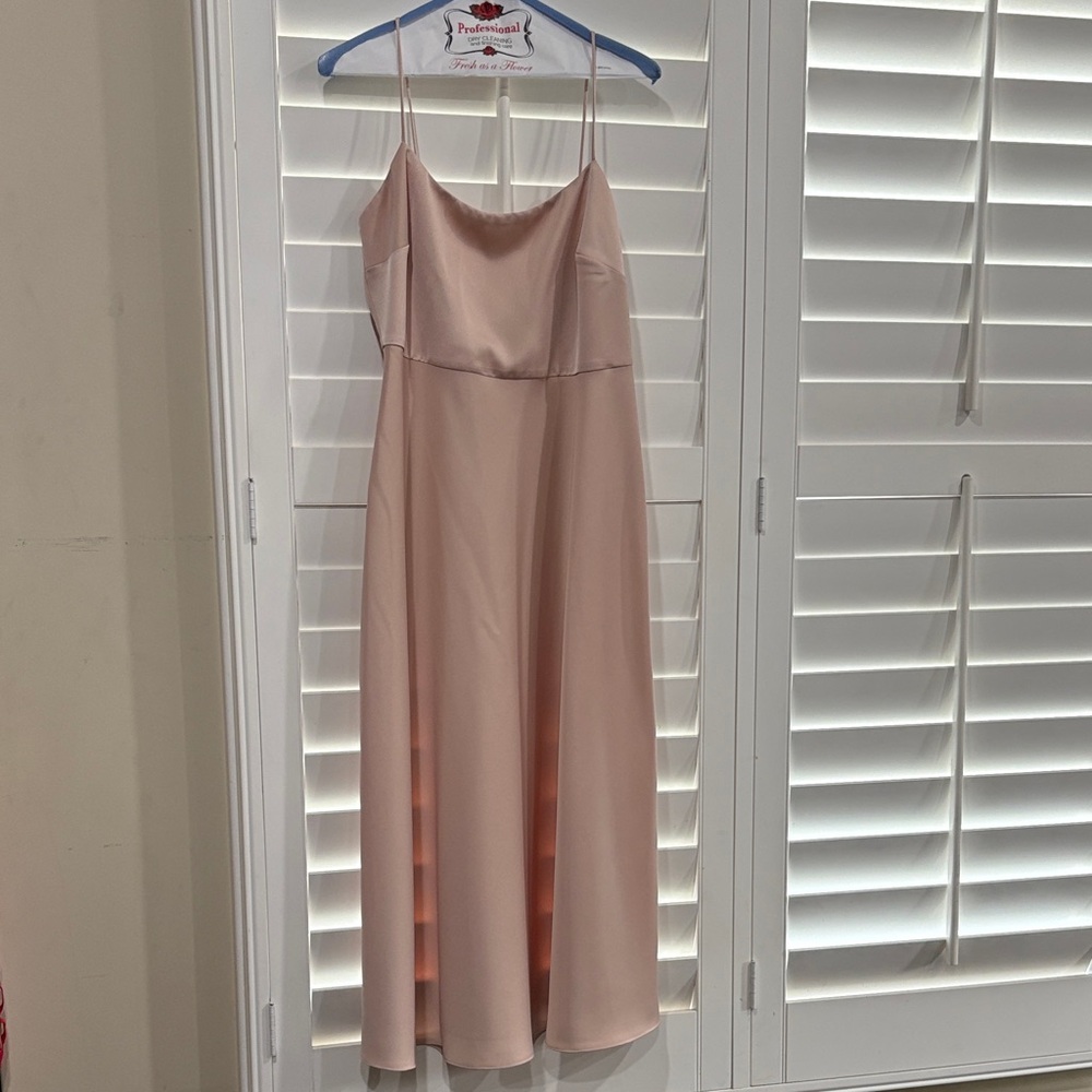 BHLDN spaghetti strap Blush Dress